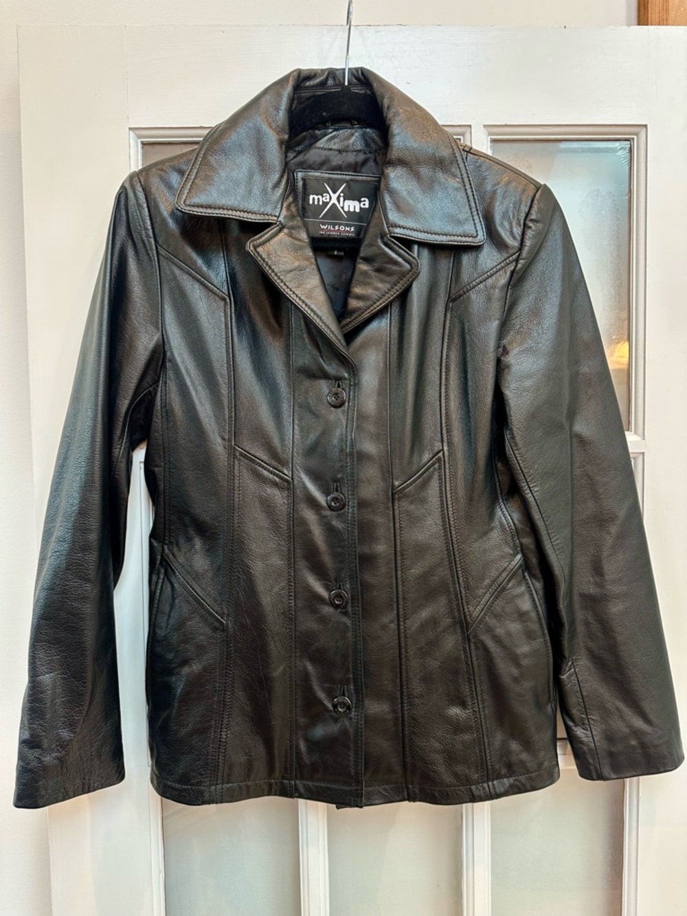Vintage Maxima Wilsons Leather Y2K Leather Glam Rock Grunge Jacket Womens Size S